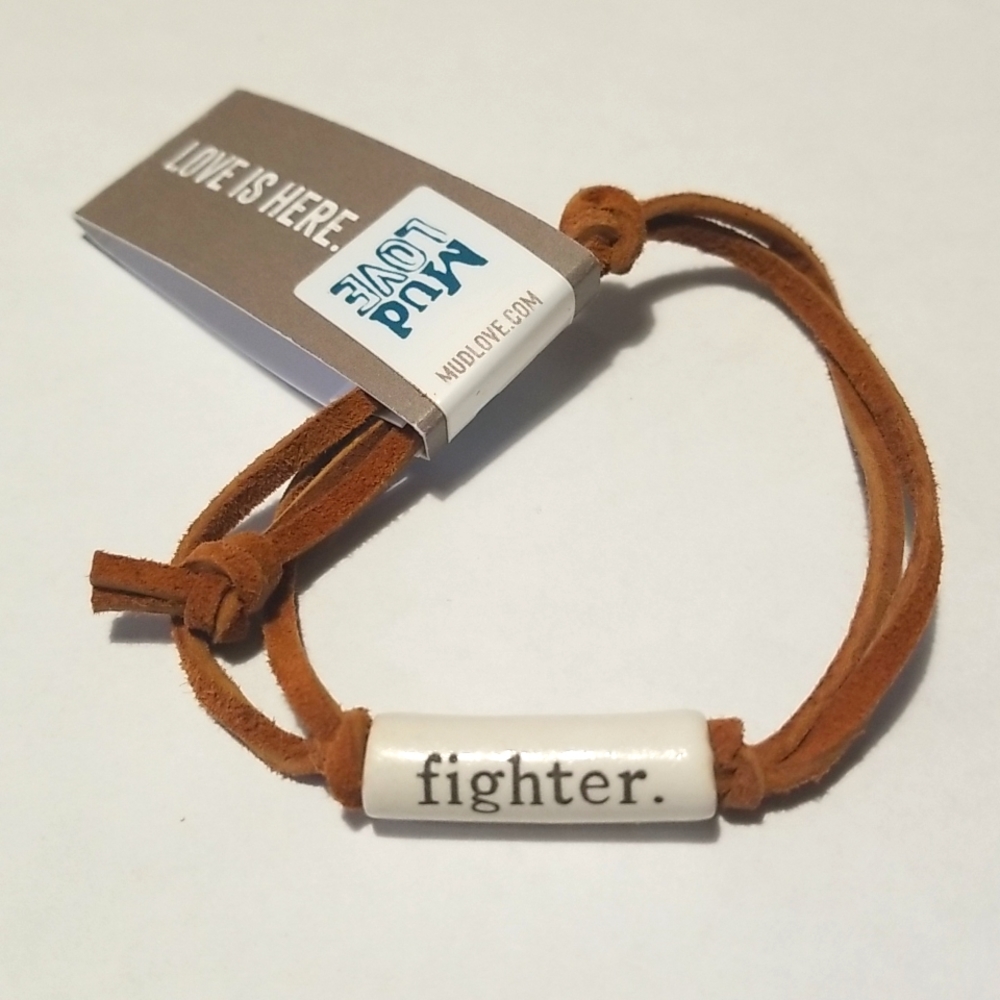 Mud Love Leather Fighter Bracelet NEW
